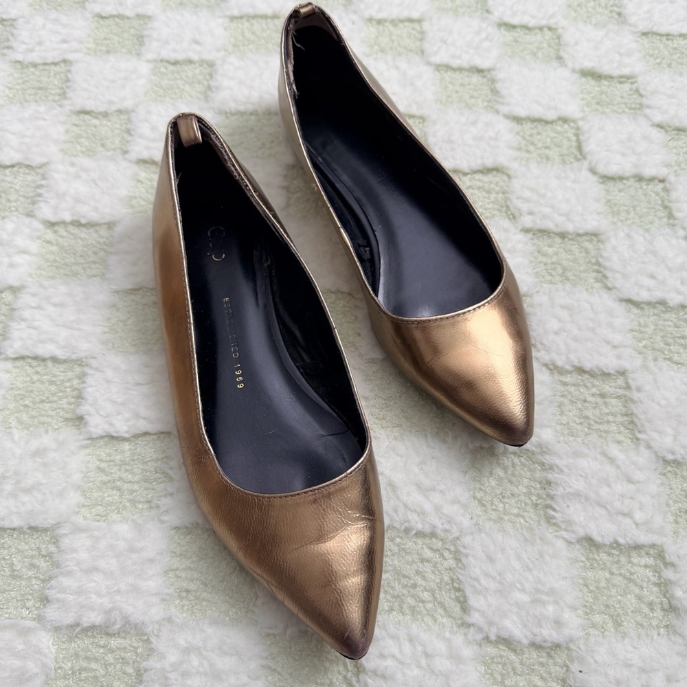 GAP Metallic Bronze Pointed Toe Flats